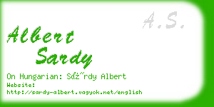 albert sardy business card